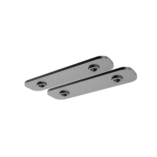 [W4L060303] XNET SET of 2 METAL ELEMENTS for LINEAR MECH. CONNECTION for REC. PRROFILES
