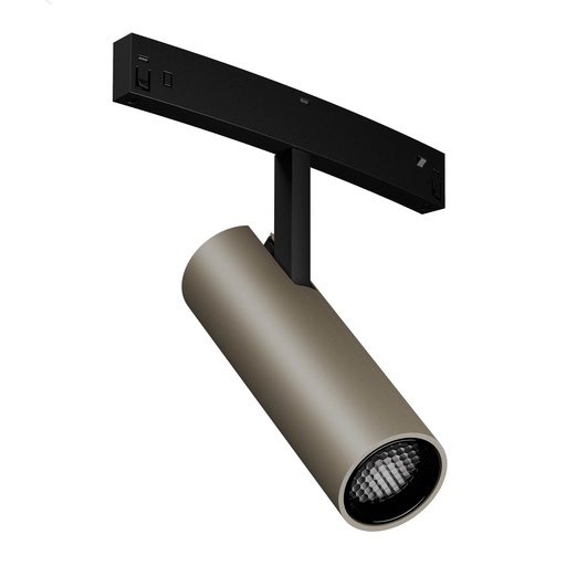 [W4L060366] XNET ADJ. MINI PROJ. for CURVED PROFILES 10.6W 48V DC CRI.90 3000K 24dgr UGR<13 SILVER COFFEE (5.1.2)