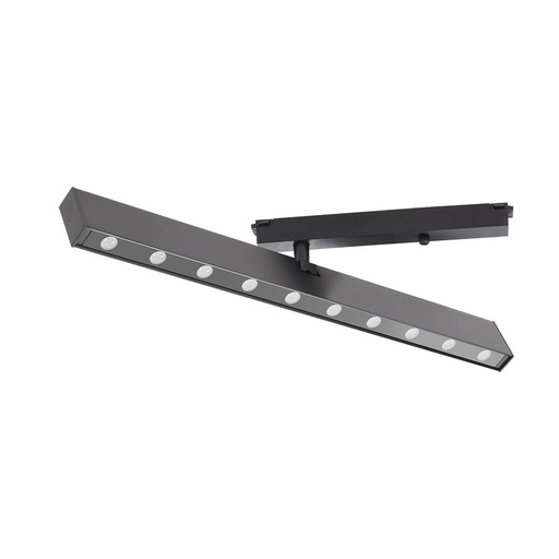 [W4L060473] XCLICK S ADJ. LINEAR PROJECTOR 9W 48V DC 3000K CRI.90 20° 308x14,6x60 mm IP20 UGR<16 BK(5.1.2)