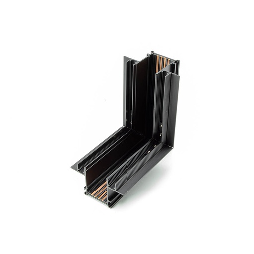 [W4L060509] XCLICK M RECESSED CONNECTOR 90grd, INTERNAL ANGLE, DIF. PLANES 48V DC IP20 BK