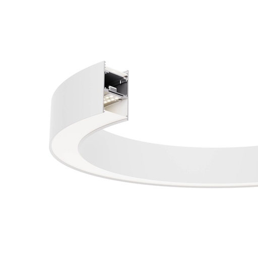 [W4L061050] XFREE M CURVED 500mm 120dgr SUSP. LIGHT FITTING D/I 33/11W 220-240V AC 4000K CRI.90 IP40 100dgr 1067mm SWH (4.1.2)