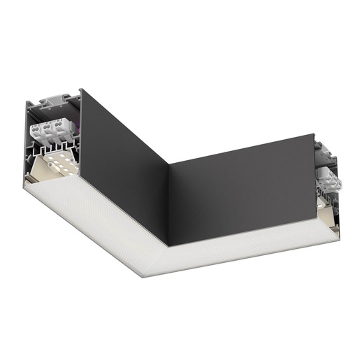 [W4L061124] XROPE UGR SURF./SUSP. L-shape CONNECTOR 9W 220-240V AC 3000K UGR<19 CRI.90 IP40 80dgr SBK (5.1.2)