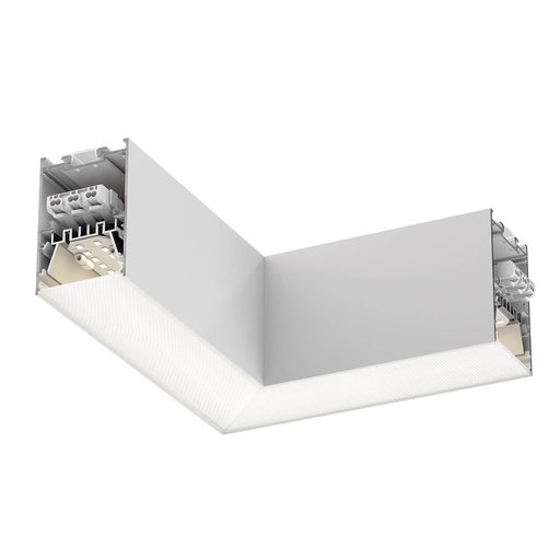 [W4L061125] XROPE UGR SURF./SUSP. L-shape CONNECTOR 9W 220-240V AC 3000K UGR<19 CRI.90 IP40 80dgr SWH (5.1.2)