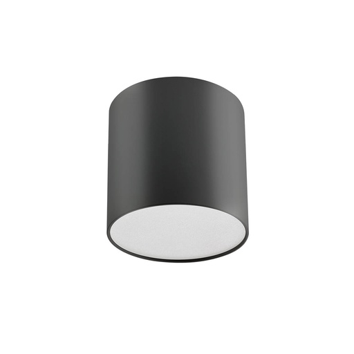 [W4L061448] XROLL RND. CEILING FITTING 9W 220-240V AC 3000K CRI.80 IP44 120° MBK (5.1.2)