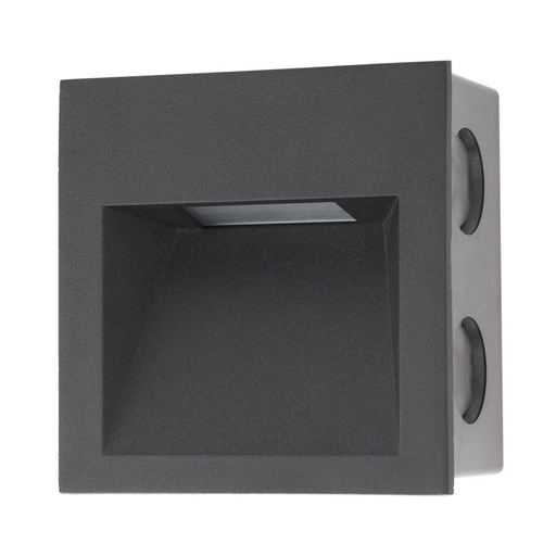 [W4L061646] XGHOST IP20 WALL REC. FITTING 2W 100-240V AC 3000K CRI.80 MBK (5.1.2)