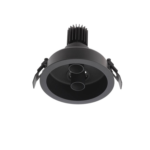 [W4L061888] XDRILL RIM REC. FITTING 2x9W 220-240V AC 3000K CRI.90 IP20 UGR<10 18° MBK (5.1.2)