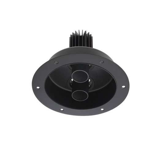 [W4L061912] XDRILL TRIM. REC. FITTING 2x9W 220-240V AC 3000K CRI.90 IP20 UGR<10 18° MBK (5.1.2)