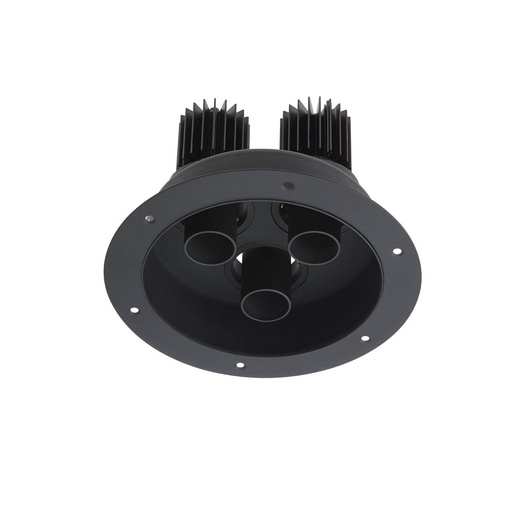 [W4L061916] XDRILL TRIM. REC. FITTING 3x9W 220-240V AC 2700K CRI.90 IP20 UGR<10 18° MBK (5.1.2)