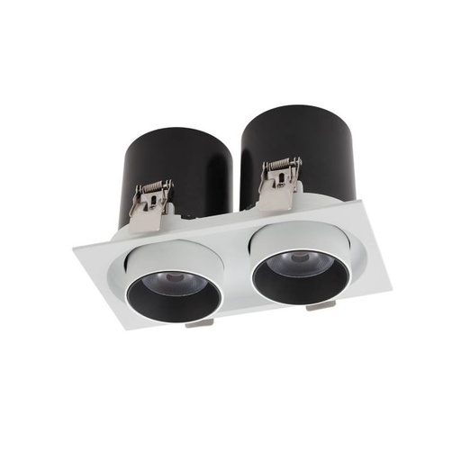 [W4L062087] XSLIDE REC. FITTING 2x12W 220-240V AC 4000K CRI.90 IP20 UGR<10 38° SWH (5.1.2)
