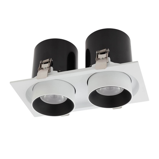 [W4L062096] XSLIDE REC. FITTING 2x25W 220-240V AC 3000K CRI.90 IP20 UGR<10 38° SWH (5.1.2)