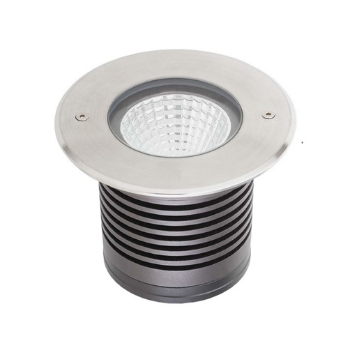 [W4L062707] XGROUND GRND. RND. REC. FITTING 1x15W 100-245V AC 3000K CRI.80 IP67 40° SS (5.1.2)
