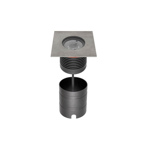 [W4L062708] XGROUND GRND. SQ. REC. FITTING 1x15W 100-245V AC 4000K CRI.80 IP67 40° SS (5.1.2)