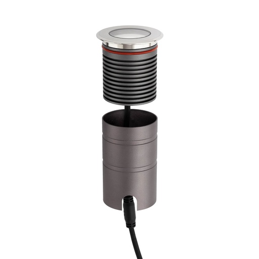 [W4L062722] XGROUND GRND. RND. REC. FITTING 10W 100-265V AC 3000K IP67 3° SS (5.1.2)