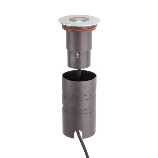 [W4L062724] XGROUND GRND. RND. REC. FITTING 8W 12/24V DC 3000K IP67 15-50° SS (5.1.2)
