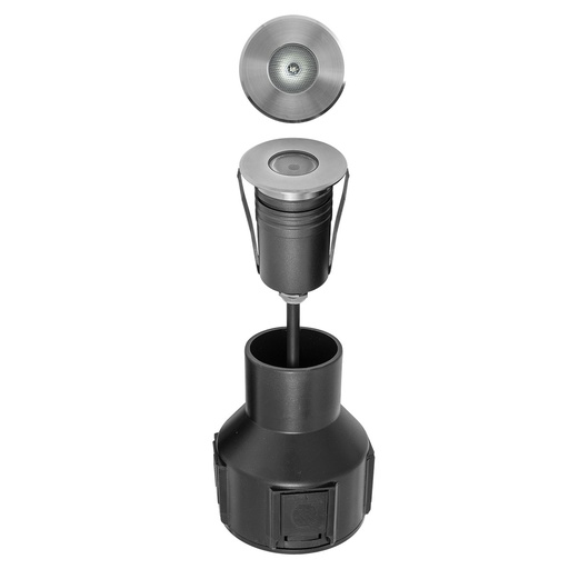 [W4L062726] XGROUND RGB REC. FIXTURE 1x3W 12V DC RGB fi.54 mm IP67 40° SS (5.1.2)