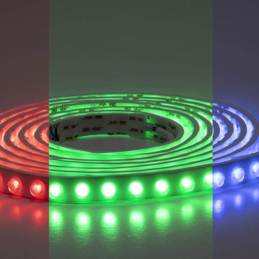 [W4L062945] XFLEX WALLWASHER LED STRIP 20W/m reel=5m 42LED RGB DMX IP67 20x45dgr (5.1.2)