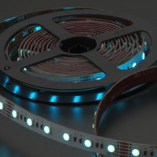 [W4L063174] XSTRIP RGB+WW IP20 5m/reel LEDS STRIP 14,4W/m 60LED/m 24V DC RGB+3000K CRI.80 120° (5.1.2)