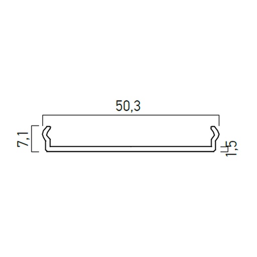 [W4L064391] XROPE OPAL POLYCARBONATE DIFFUSER with LEGTH=3 m