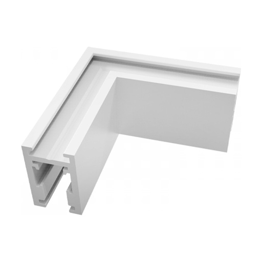 [W4L852944] HORIZONTAL CORNER FOR SURFACE MAGNETIC TRACK 5MM ,WHITE MATT