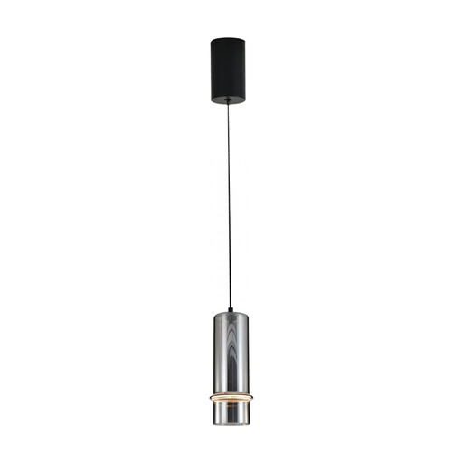 [W4L852974] PENDANT LED LIGHT 6W 3000K SANDY BLACK - SMOKED GLASS