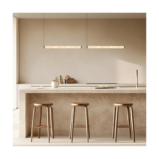 [W4L852980] PENDANT LED LINE LIGHT 23W 3000K TRIAC SANDY BLACK - ALABASTER