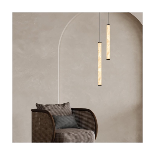 [W4L852981] PENDANT LED LIGHT 15W 3000K TRIAC SANDY BLACK - ALABASTER