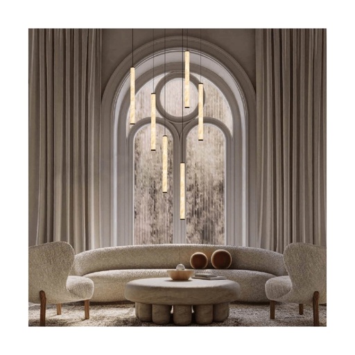 [W4L852982] PENDANT LED LIGHT 20W 3000K TRIAC SANDY BLACK - ALABASTER