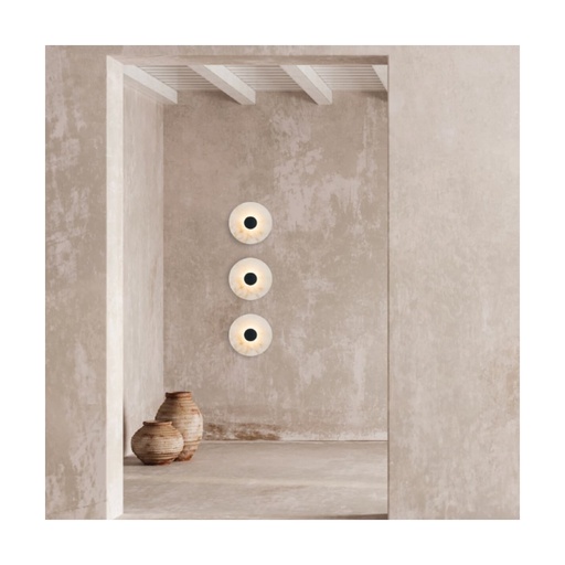 [W4L852992] WALL LED LIGHT 5W 3000K ALABASTER - BLACK MATT