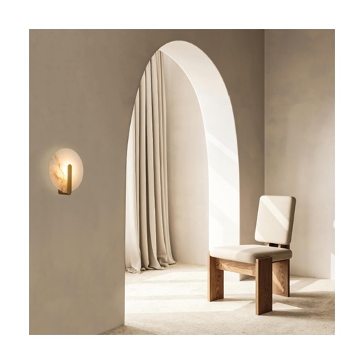 [W4L852993] WALL LED LIGHT 5W 3000K ALABASTER - BRASS