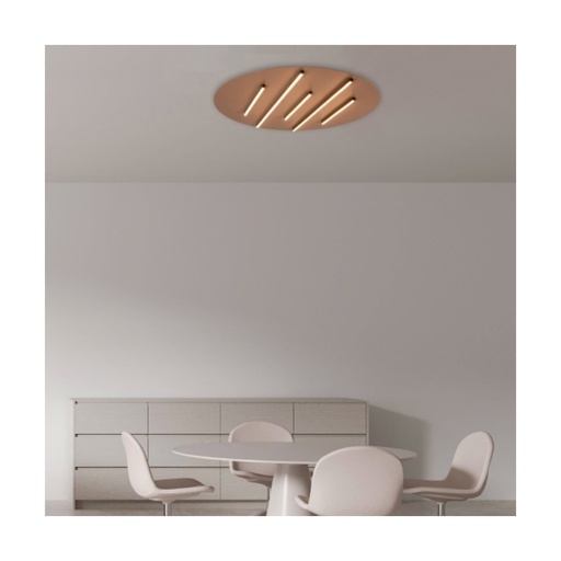 [W4L853011] CEILING LED LIGHT 52W 3000K BLACK MATT STICK - SANDY BRICK RED BASE