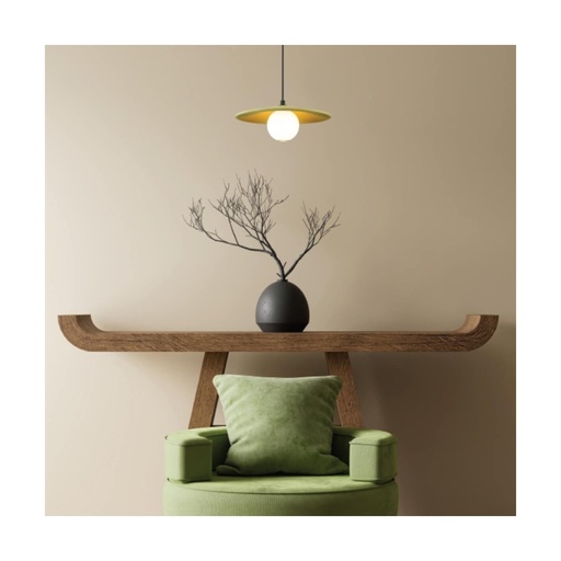 [W4L853037] PENDANT LIGHT 1xG9 LED MAX 9W OLIVE GREEN CLAY- BLACK  - METAL - OPAL GLASS