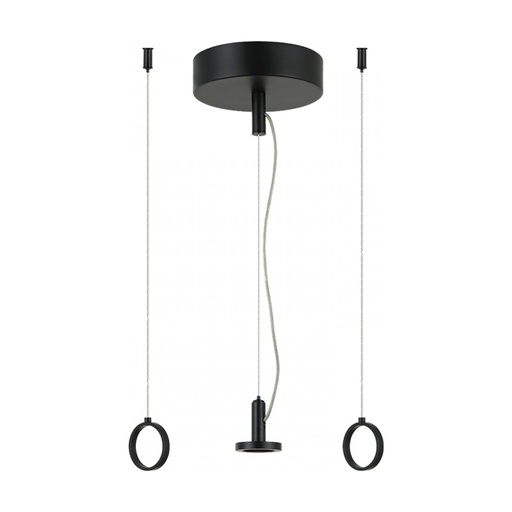 [W4L853043] CEILING BASE WITH DRIVER FOR 20-32W PLUG & PLAY MODULAR SYSTEM BLACK