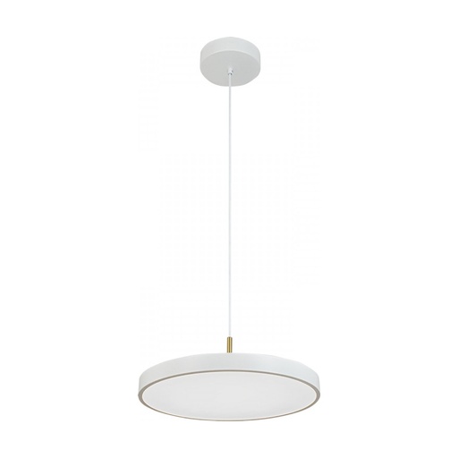 [W4L853088] PENDANT LED LIGHT 17W 3000K WHITE MATT - BRUSHED BRASS