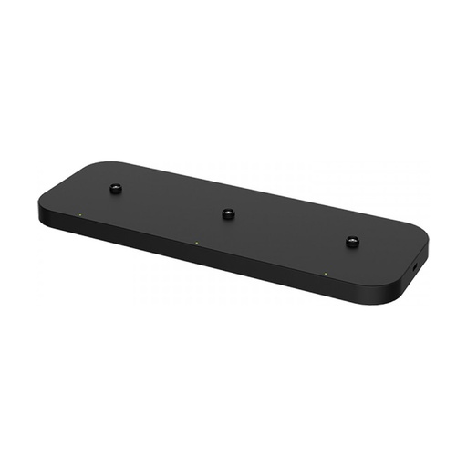 [W4L853206] CHARGING BASE FOR 3PCS COMPATIBLE WITH PORTABLE LAMPS E488 - E489 - E490 BLACK ALUMINIUM