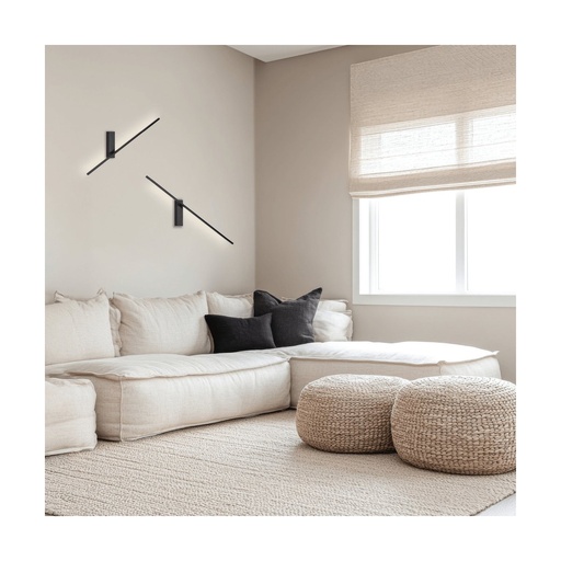 [W4L853242] WALL LED LIGHT 10W 3000K SANDY BLACK ROTATABLE ARM
