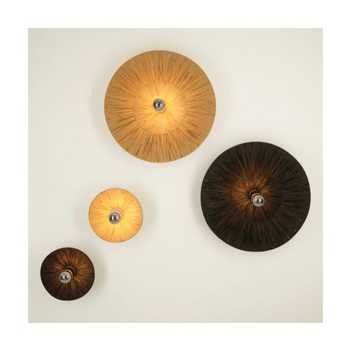 [W4L853255] WALL LIGHT 1xE27 MAX 20W METAL - BLACK RATTAN