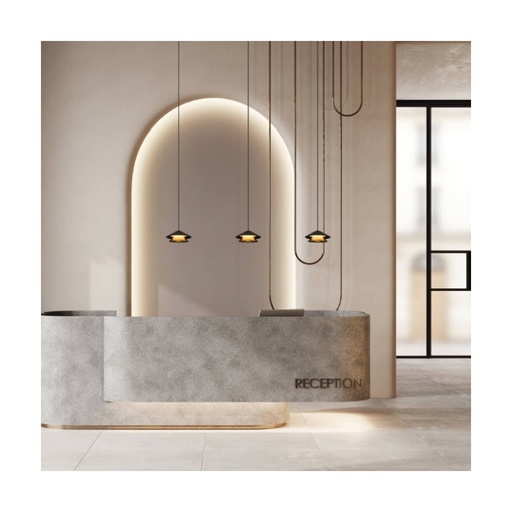[W4L853268] PENDANT LED LIGHT 9W SANDY BLACK BASE - SANDY BLACK SHADE - BRUSHED GOLD ELECTROPLATE