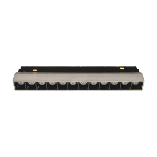 [W4L853273] MAGNETIC LINEAR LED GRILLE LIGHT 8W 2700Κ-4000K DALI, SILVER BLACK 