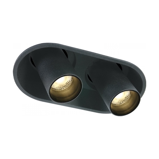 [W4L853278] RECESSED LED DOUBLE SPOT 2x9W 2700K-4000K SANDY BLACK