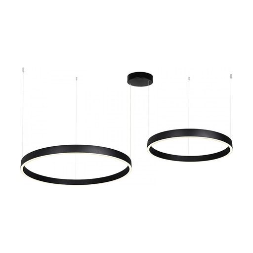 [W4L853287] PENDANT LED LIGHT UP-DOWN 118W 3000K BLACK ALUMINIUM - ACRYLIC