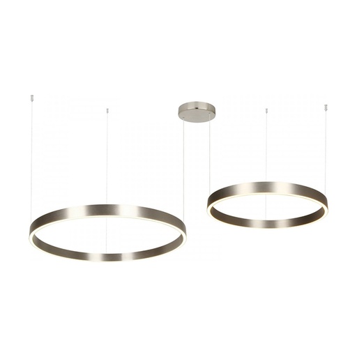 [W4L853288] PENDANT LED LIGHT UP-DOWN 118W 3000K ELECTROPLATE BRUSHED NICKEL ALUMINIUM - ACRYLIC