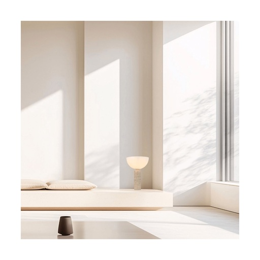 [W4L853339] TABLE LIGHT 1xE27 MAX 40W NATURAL STONE - OPAL ACRYLIC