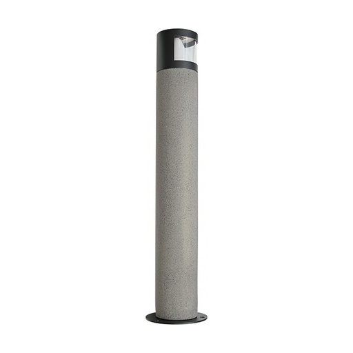 [W4L853427] OUTDOOR BOLLARD LED LIGHT 10W 3000K NATURAL CONCRETE - BLACK METAL - PC DIFFUSER IP65
