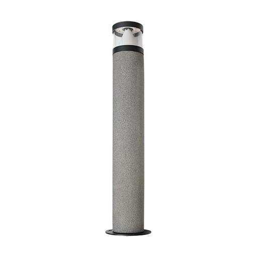 [W4L853428] OUTDOOR BOLLARD LED LIGHT 10W 3000K NATURAL CONCRETE - BLACK METAL - PC DIFFUSER IP65