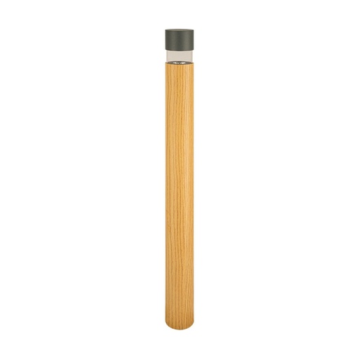 [W4L853441] OUTDOOR BOLLARD LED LIGHT 8W 3000K GRAPHITE - WOOD IP65