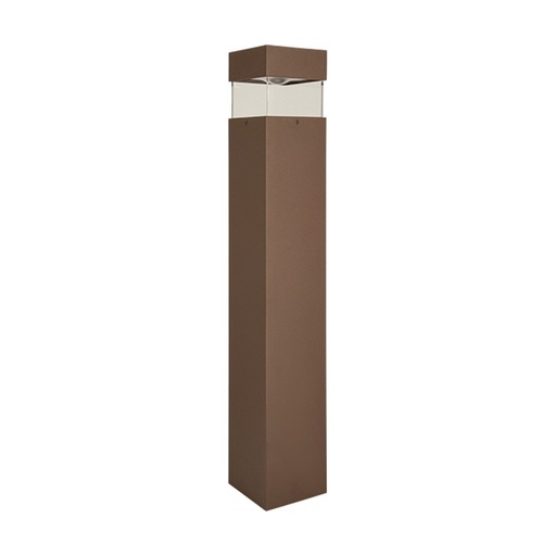 [W4L853442] OUTDOOR BOLLARD LED LIGHT 15W 3000K DARK COFFEE IP65