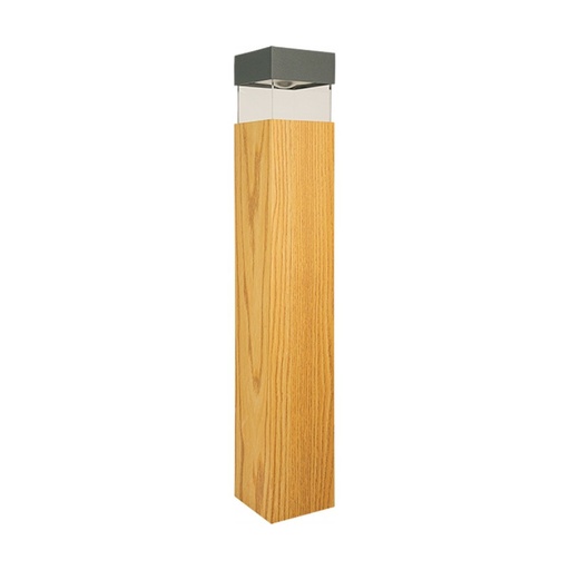 [W4L853443] OUTDOOR BOLLARD LED LIGHT 15W 3000K GRAPHITE - WOOD IP65