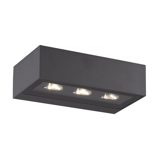 [W4L853528] OUTDOOR WALL LED LIGHT 3x4.5W 3000K GRAPHITE ASYMMETRIC BEAM ANGLE IP54