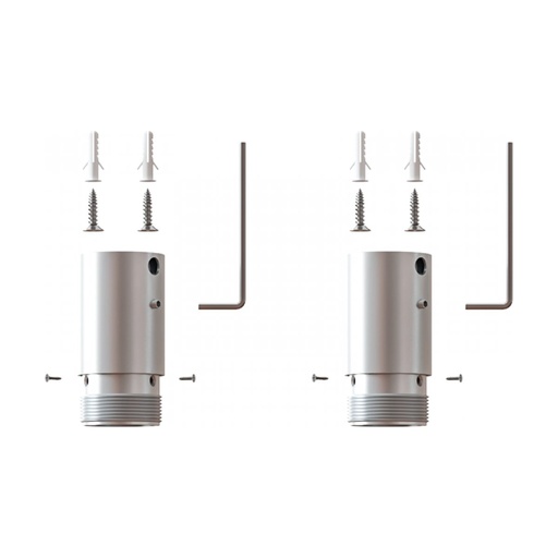 [W4L853683] CURVED HANGING SUNSPENSION KIT WITH 2 ALUMINIUM MOUNTING BASES FOR LED LIGHTING TUBE LS77