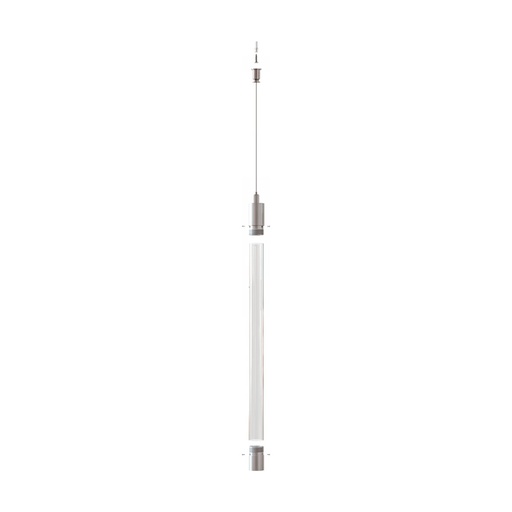 [W4L853723] VERTICAL SUNSPENSION KIT ALUMINIUM MOUNTING BASE WITH 2M STEEL WIRE + PLASTIC TUBE D:27MM